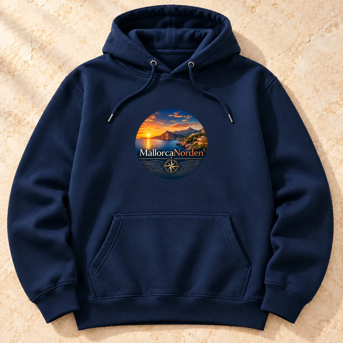 MallorcaNorden-Hoodie mit dem Logo als Produktbeispiel